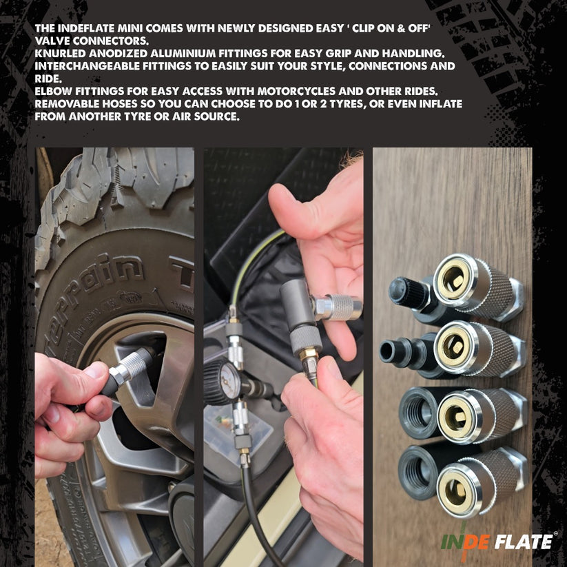 Indeflate 4 Hose Unit Digital Edition with hoses and carry bag